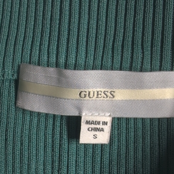 Guess Green Maxi Pencil Skirt with Ribbed Slit - Picture 2 of 8